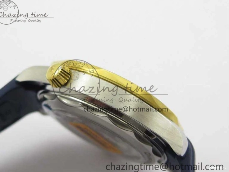 0321 Refined 2018 Seamaster Diver 300M SS YG VSF 1:1 Best Edition YG Bezel Blue Dial on Blue Rubber Strap A 7898